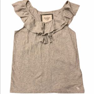 Abercrombie & Fitch Grey Flouncy Tank Top